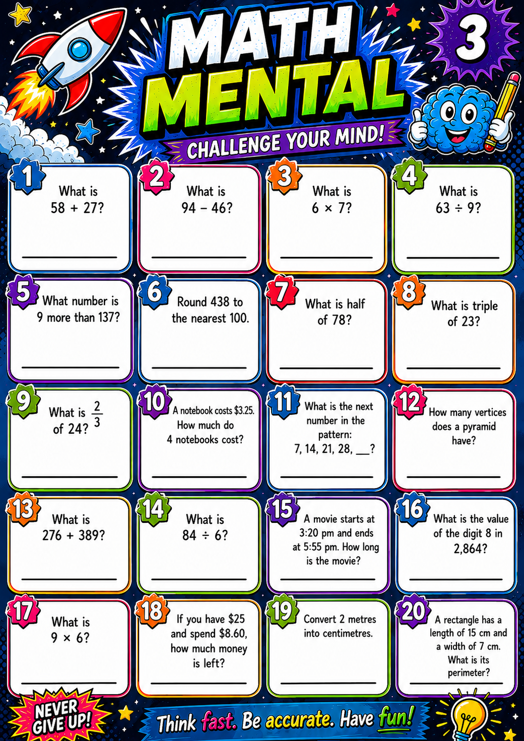 Math Mentals 3